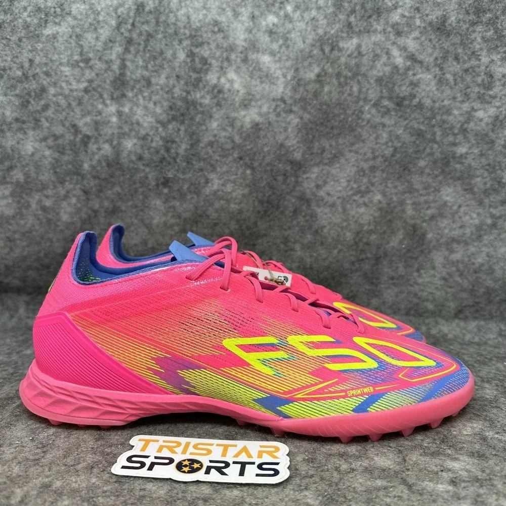 Adidas F50 Pro TF Soccer Shoes Mens Size 7 Blue Pink Mystic Victory Turf JH6416